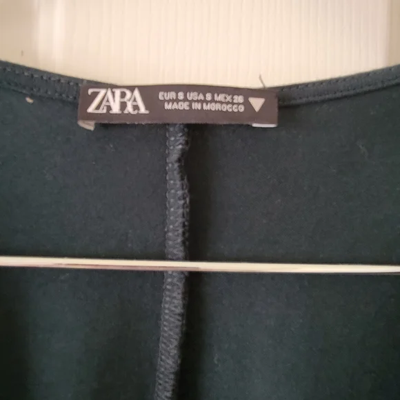 Zara Green Sheath Dress V-Neck Sleeveless - Picture 9 of 9